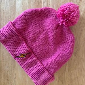 Aviator Nation Pink Beanie with Pom Pom
